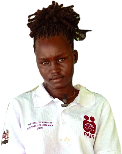 Diana Lokol, the first PAIR scholar, in her PAIR shirt.