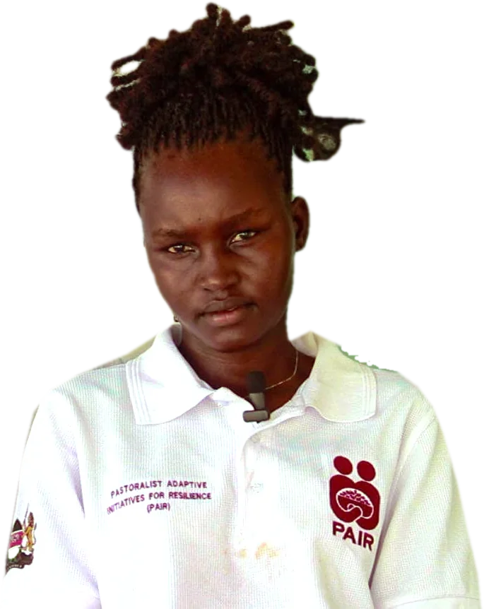 Diana Lokol, the first PAIR scholar, in her PAIR shirt.
